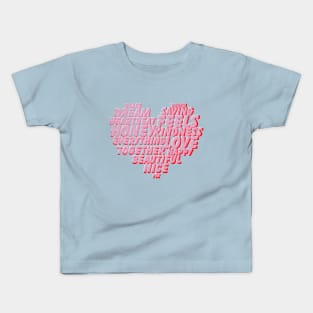 heart txt Kids T-Shirt